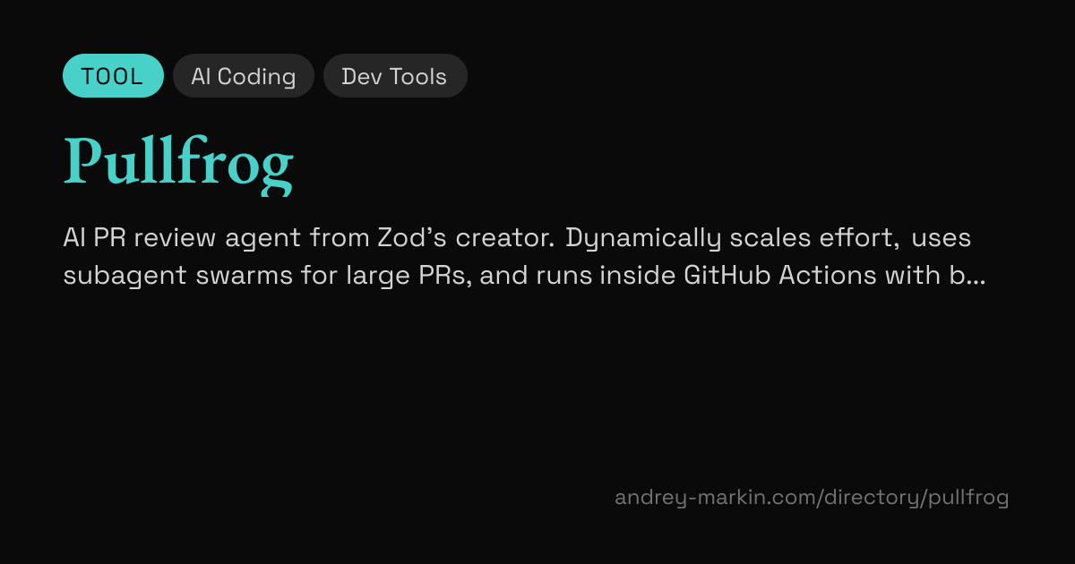 Pullfrog | Directory | Andrey Markin